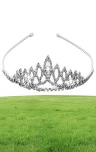 Girls Crowns with Rimestones Bijoux de mariage Heads Bridal Performing Performing Performance Pageant Crystal Tiaras Wedding Accessor3371950