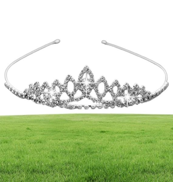 Girls Crowns with Rimestones Bijoux de mariage Heures de mariée Performance d'anniversaire Pageant Crystal Tiaras Marding Accessor4179459