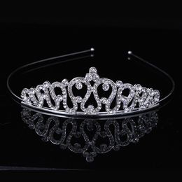 Girls Crystal Tiara Crown Rhinestone Hoofdband Hair Sticks Accessoires Women Party Sieraden Princess Hoofdtooi M4251