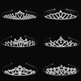 Girls hoofdstukken Crystal Tiara Crown Rhinestone Hoofdband Hair Bands Party Sieraden Accessoires Princess Hoofdtooi