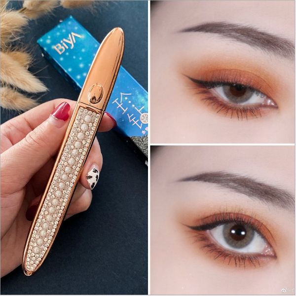 filles diamant éternel stylos de toilettage ensembles mode fille eyeliner stylo liquide durable imperméable à l'eau résistant à la sueur et sans bavure débutant S1176