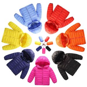 Meisjes down jassen voor kinderen 4-14 jaar herfst kinderen kleren jongens warme capuchon bovenkleding jasjongen ski down jassen J220718