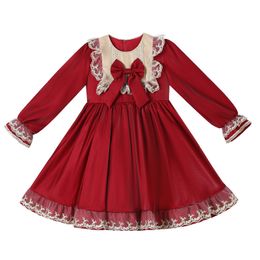 Vestido de niña Otoño e Invierno vestido de princesa de Cachemira nuevo vestido para niños Diadema y bullicio