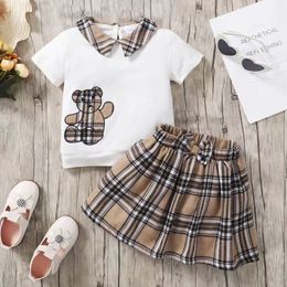 baby meisje jurk ontwerper kid mode kleden set groothandel peuter meisjes zomer trouwjurken kleding sets