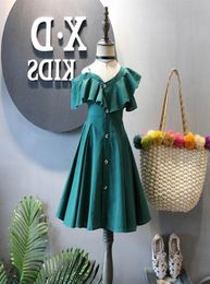 Robes de filles 2019 nouveau été vert enfants robes mode robe de bal bébé robe fille vêtements enfants vêtements de marque enfants vêtements A3004035601