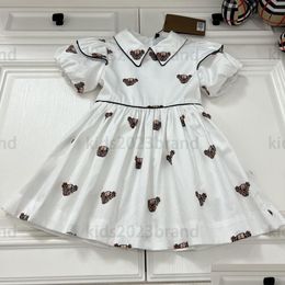 Vestidos para niñas 2023SS Cotton Vestido de algodón Fuckie