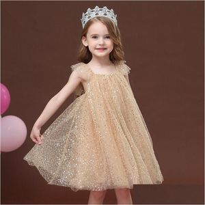 Robes de filles Robe de bébé fille Summer Born Party Baptême pour 1er anniversaire Princesse Vêtements pour bébés Girls Drop Livraison Kids Mat Dhgzd