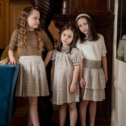 Meisjes jurken boetiek kinderen kinderen wiskunde kleren broer zus baby vakantie outfits smocking jurk rokken rompers 230217