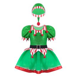 Filles robes enfants de Noël de Noël cosplay costume ballet tutu brillant paillettes juge de juge