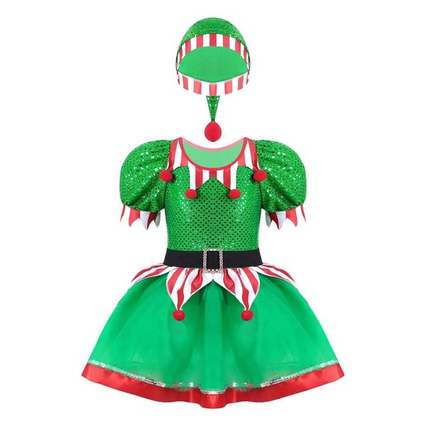Filles robes enfants de Noël de Noël cosplay costume ballet tutu brillant paillettes juge de juge