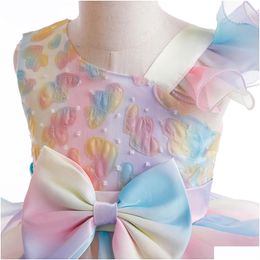 Vestidos de niñas Vestidos para niños Color sin mangas Tle Tutu Sweet Lovely Bow Fashion Christmas Drop Entrega Baby Kids Maternity Dhspi