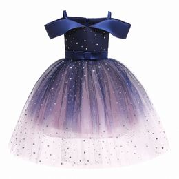 Vestidos de niñas Vestidos de verano Summer Princess Dress Kids Wothings para niños pequeños Faldas esponjosas de falda de punto Tamaño 100-150 33rh#