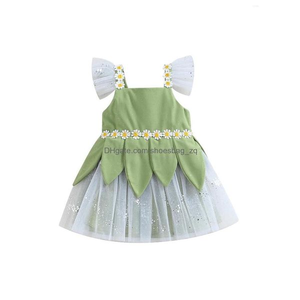 Robes de filles Robe de tutu sans manches adorable en dente