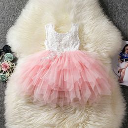 Robes de filles robes de Noël rose paillette de soirée Princesse Velvet Tutu Babe Baby Year Vêtements Toddler Girl Xmas 26y 230217
