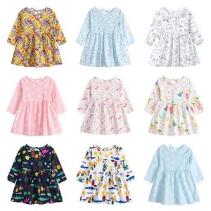 Filles Robes Printemps Automne 06T Filles À Manches Longues Mignon Imprimer Robes Enfants Vêtements Princesse Robe pour Enfants Robe De Soirée Pageant Robe 2201006