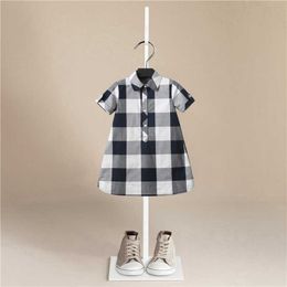 Meisjes jurken zomer baby meisje 3-7t kleding korte mouwen plaid gestreepte boog elegante avond prinses jurk casual kinderen q0716