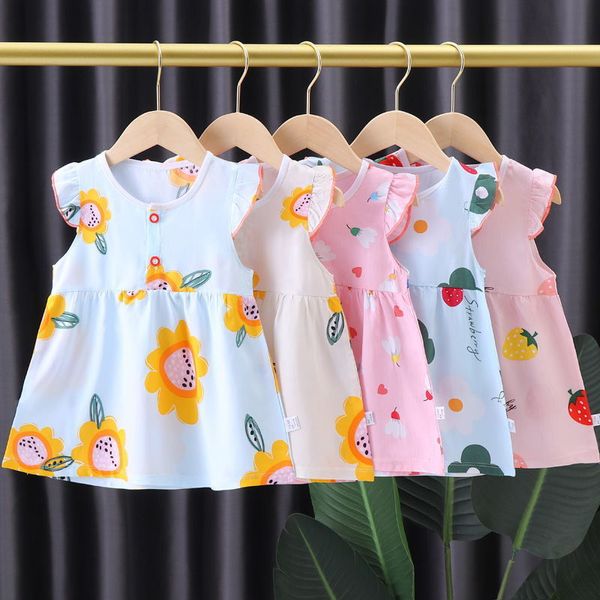 Filles Robes Robe D'été Mince Coton Soie Enfants Princesse Trésor 230518