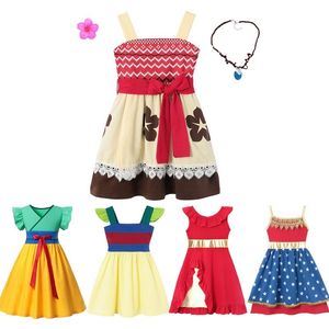 Meisjes Jurken Zomer Moana Prinses Kostuum voor Meisje Mulan Wonder Casual Kleding Tuniek Kinderen Halloween Fancy Dress Up 230608