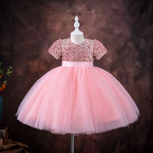 Filles Robes Robe De Mariée Pour Enfants 38 Ans Sequin Dentelle Tulle Princesse Tutu Enfants Élégante Soirée Soirée Formelle Communion Robe De Bal 230217