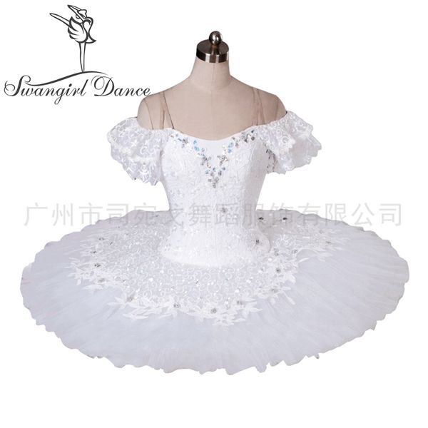Vestido de Ballet profesional Edelweiss para niñas, tutú de Ballet clásico de niño de la bella durmiente blanca, tutú de Ballet de cisne blanco para mujeresBT9001