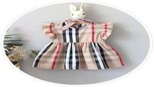 Filles robes de mode été bébé filles robe à carreaux nouveau-né filles robe d'été enfants princesse bébé Dress9926154