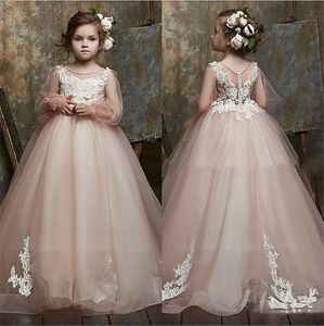Girls glitz prinses optocht kleine baby camo bloemenmeisjes jurken voor bruiloft met grote boog op maat gemaakte kleur