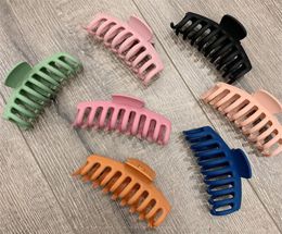 Accesorios para el cabello para niñas Clips 1 pieza Horquillas coreanas para sombreros sólidos Pasador Acrílico grande Mujeres Garras para el cabello Elegante Esmerilado SqcuC8777286