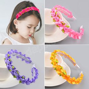 Filles cheveux accessoires fleur bandeau fil forme couronne coiffure enfants cheveux cerceau bandeau chapeaux accessoires