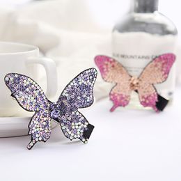 Girls Hair Inscr Clips 3D Diamand Papillon Coupes à cheveux Accessoires Pin clip Pince à cheveux Overlock Petit Clip Joker