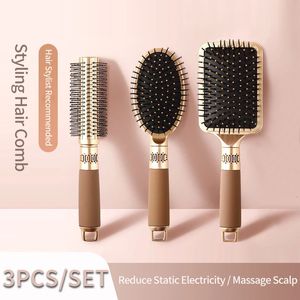 Filles coiffure coussin d'air peigne 3/4 Types / Set Salmp Massage Combat Airbag Airbag Plastic Curling Brush Toothing Toomage Toomage 240411
