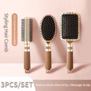 Filles coiffure coussin d'air peigne 3/4 Types / Set Salmp Massage Combat Airbag Airbag Plastic Curling Brush Toothing Toothing Toothing 240407