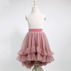 Filles salut-lo tutu jupes enfants fille mauve tulle jupe mariage mariée demoiselle d'honneur jupe genou longueur jupe avec volants 1-10 YS