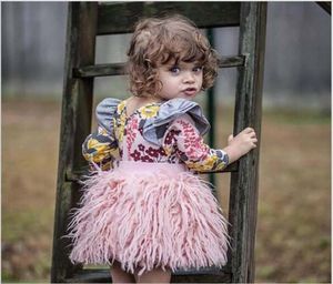 Filles Ins glands fausse fourrure rose Tutu jupes volants enfant en bas âge bébé mode vêtements automne printemps jupe 9176569