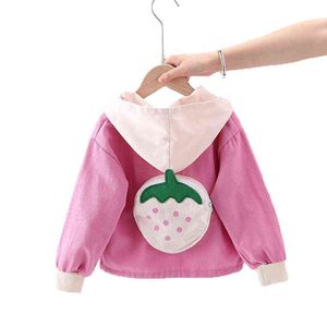 Girls jassen herfst totoro aardbeien hoodies jas voor meisjes herfst kinderen sweatshirt baby kinderen windjacket kinderen bovenkleding J220718