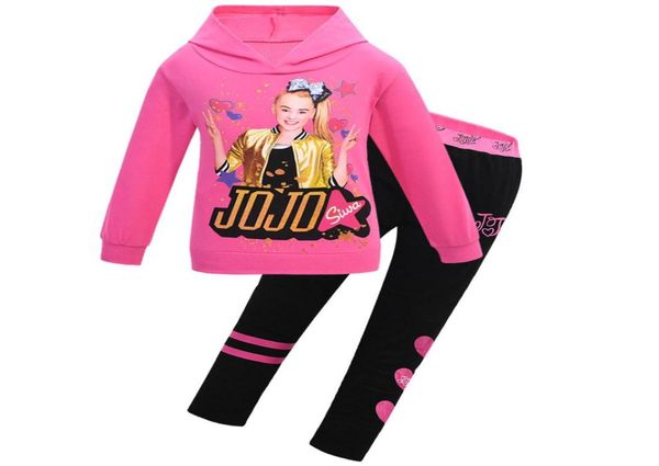 Filles jojo siwa bébé enfants ensembles de vêtements d'hiver tshirtpants 2pcs à manches longues zipper sweat sweates adolescents girls de Noël overfitsx1015828914