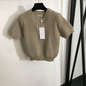 Filles pull en tricot à manches courtes hauts en laine femmes de luxe Plus pull cadeau de noël marque pull t-shirts vêtements