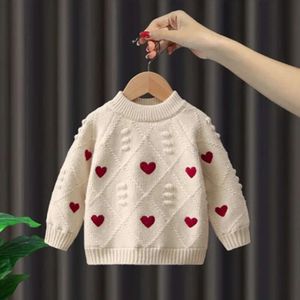 Meisjes gebreide truien herfst winterkinderen wollen sweatshirts tops voor baby 1 tot 7 jaar jassen kleding kinderen pullover sweater l2405