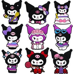 Filles kuromi charmes Anime charmes en gros souvenirs d'enfance drôle cadeau dessin animé charmes accessoires de chaussures pvc décoration boucle en caoutchouc souple sabot charmes