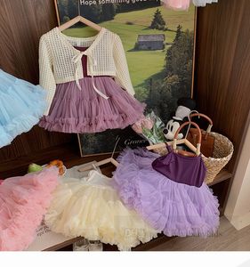 Filles en dentelle tulle tutu robes enfants patchwork couleur suspension robe sweet enfants couleurs couleurs gazerie princesse vêtements z7493