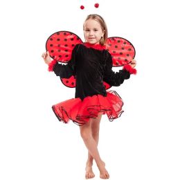 Girls Ladybug Cosplay Tutu Tutu Vestidos con alas desmontables Niños Halloween Animales Disfraz Carnaval Purim Purim Destino