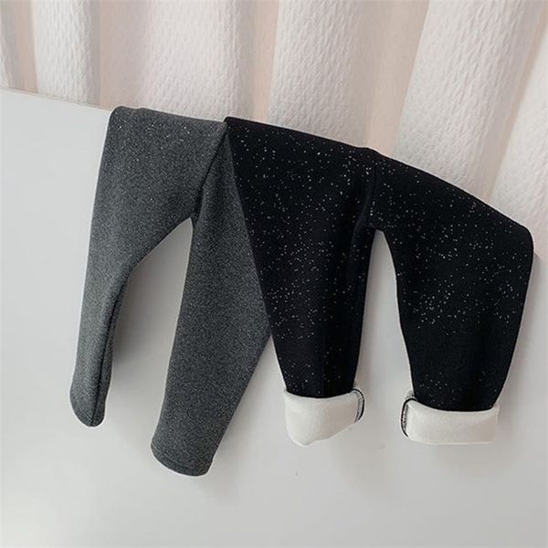 Leggings para niñas Baby Plus Pantalones de terciopelo Ropa de otoño e invierno Ropa para niños Medias cálidas para 210625