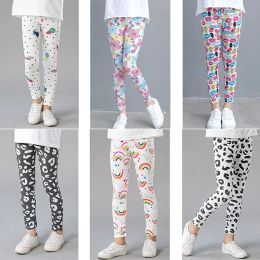 Girls Leggings For Kids Rainbow Print Casual Floral Pantal