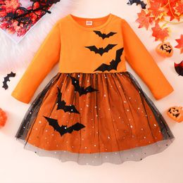 Robe en mailles du festival Halloween Bat Halloween des filles