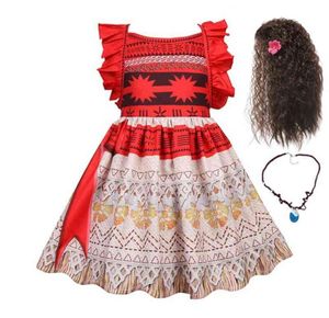 Meisjes Moana Cosplay Kostuum voor Kinderen Vaiana Prinses Jurk Kleding met Ketting voor Halloween Kostuums Cadeaus voor Meisje 2104027769157