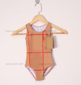 Traje de baño de una pieza para niñas, Bikini a cuadros, mono para niña, trajes de baño para niños, mono, trajes de baño para niños, ropa de playa