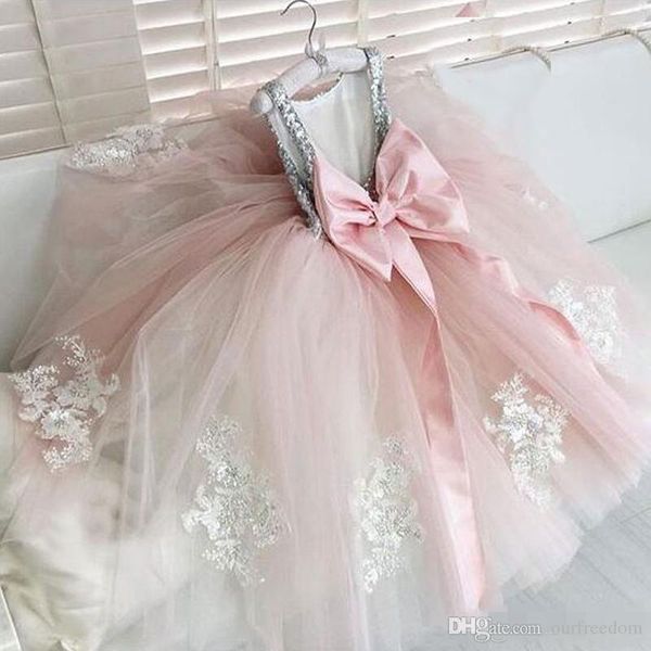 Vestido de desfile para niñas, vestidos de baile de princesa, faja con cuentas, vestidos cortos de comunión, cumpleaños, fiesta de graduación con falda desmontable