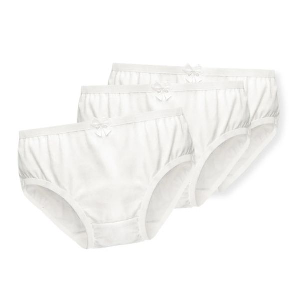 Filles culotte enfants sous-vêtements en coton coton sèches enfants courts couleurs blancs puissantes 3pcslot 240409