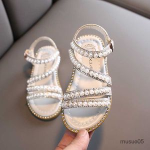 Meisjes parel zoete zachte kinderen strand kinderen zomer bloemen sandalen prinses mode schattige babymeisjes schoenen