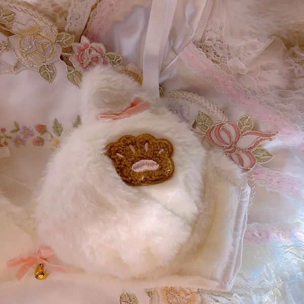 Filles en peluche ours sous-vêtements mignons sans anneaux en acier rassemblement de la griffe de chat ensemble la lingerie confortable avec des culottes