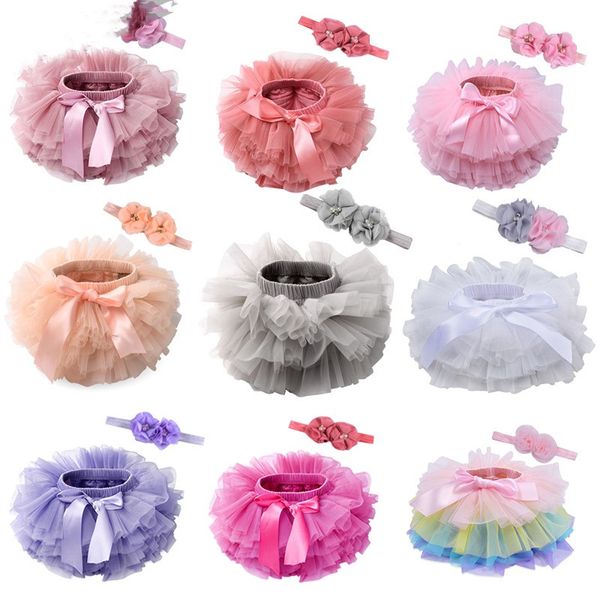 Niñas PP Pantalones Trajes de diadema Faldas de tutú para bebés Trajes de diadema Ropa de diseñador para niños Falda de ballet de tul de princesa Culotte Falda de pantalón Pettiskirts Mini vestidos BC542